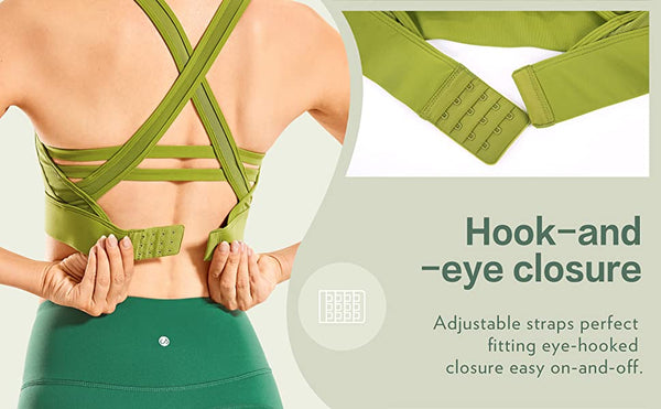 Women's Longline Strappy Yoga Bras High Impact Wirefree Padded Workout Sports Tops Activewear