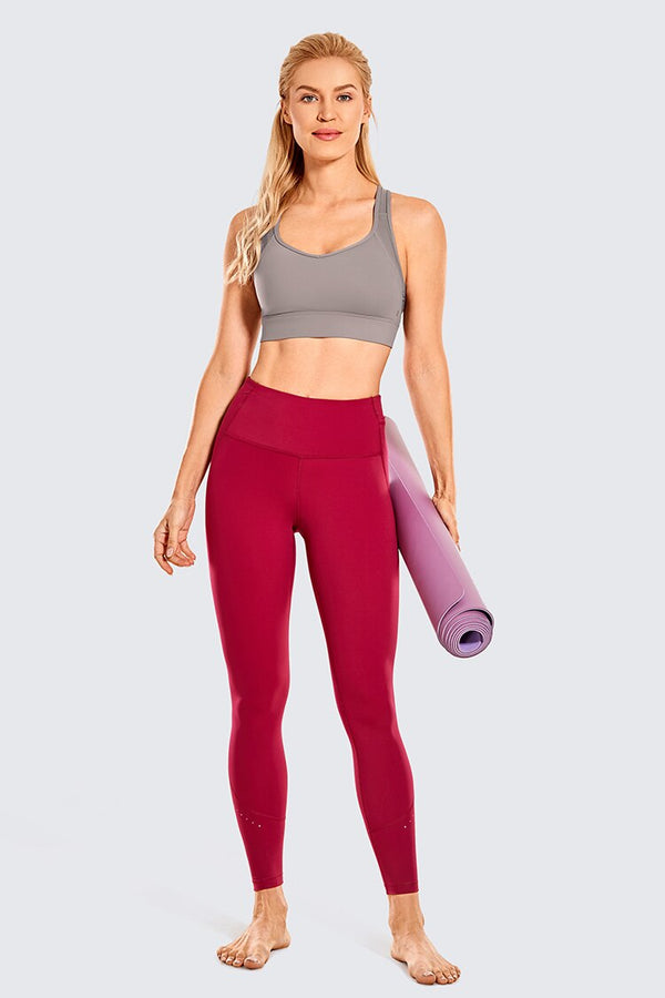 Women's Longline Strappy Yoga Bras High Impact Wirefree Padded Workout Sports Tops Activewear