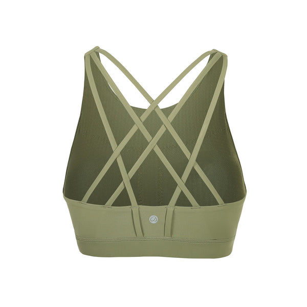Women's Strappy Sports Bras High Neck Wirefree Yoga Bras Tops Padded with Built in Bra