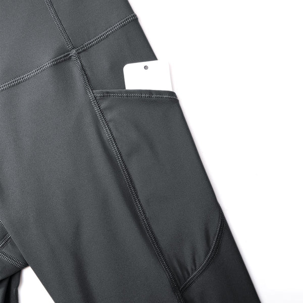 Women's Brushed Naked Feeling Yoga Leggings 19 Inches - High Waist Capris Matte Soft Workout Crop with Pockets