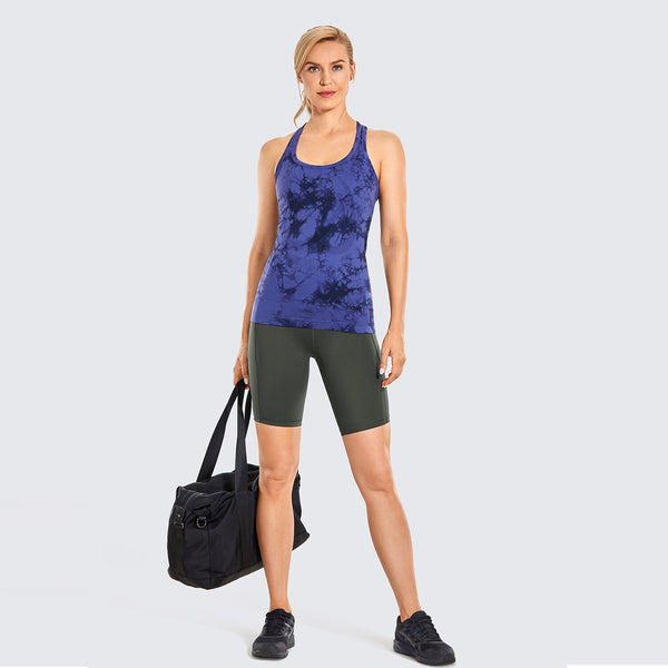 Naked Feeling Biker Shorts with Pockets - 8'' Women's High Waisted Yoga Shorts Fitness Running Shorts