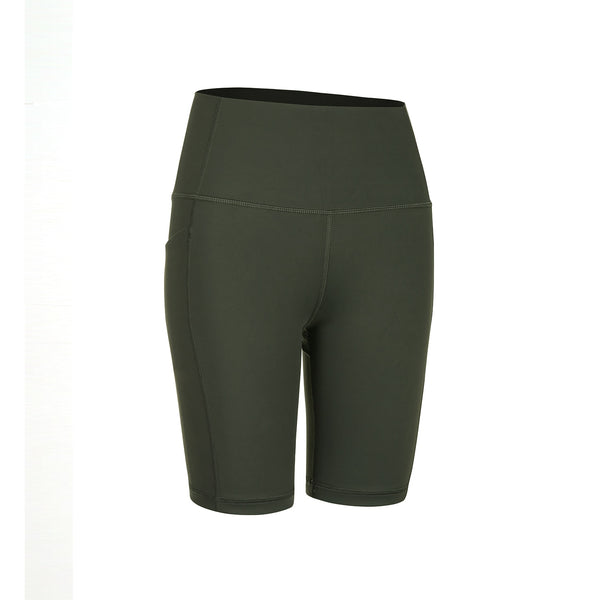 Naked Feeling Biker Shorts with Pockets - 8'' Women's High Waisted Yoga Shorts Fitness Running Shorts