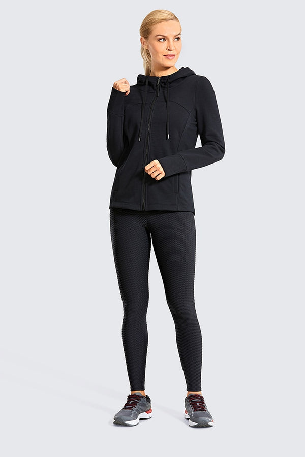 Women's High Waisted Compression Running Yoga Pants Textured Butt Lift Workout Leggings with Pocket -25 inches