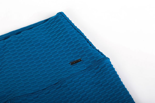 Women's High Waisted Compression Running Yoga Pants Textured Butt Lift Workout Leggings with Pocket -25 inches