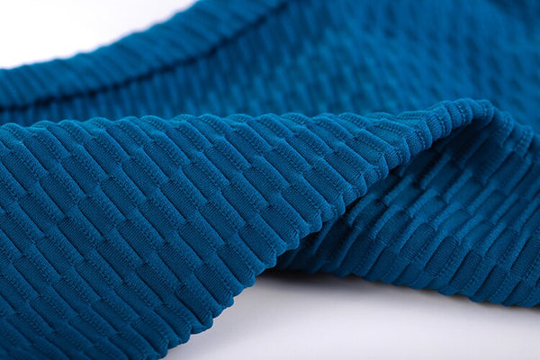 Women's High Waisted Compression Running Yoga Pants Textured Butt Lift Workout Leggings with Pocket -25 inches