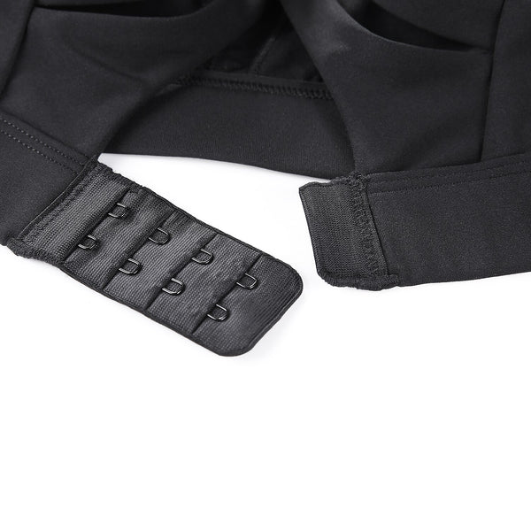 Women's Sexy Stappy Sports Bras Hook-and-eye Closure Wireless Padded Workout Yoga Bra Tops