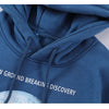 Hoodie Men Blue Planet Letter Big Pocket Pullover Fleece Warm Cozy Sweatshirt College Style All-match Streetwear Couple