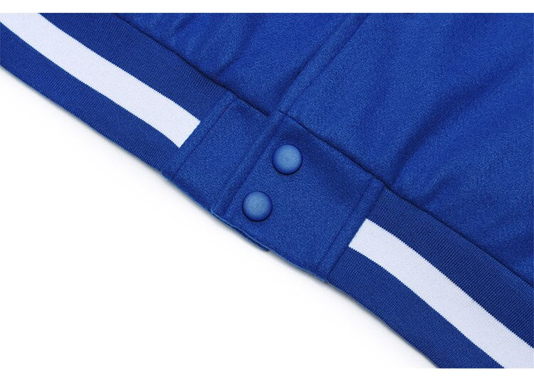 Jacket Men Heart-shaped Patches Letter Embroidery Patchwork Color Sleeve Coat Harajuku College Style Varsity Streetwear