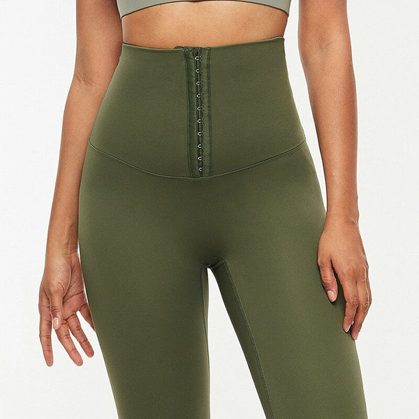 Hook Closure Metallic Yoga Pants Sport Leggings Women Naked Feel Anti Cellulite Workout Gym Athletic Leggings S-XL