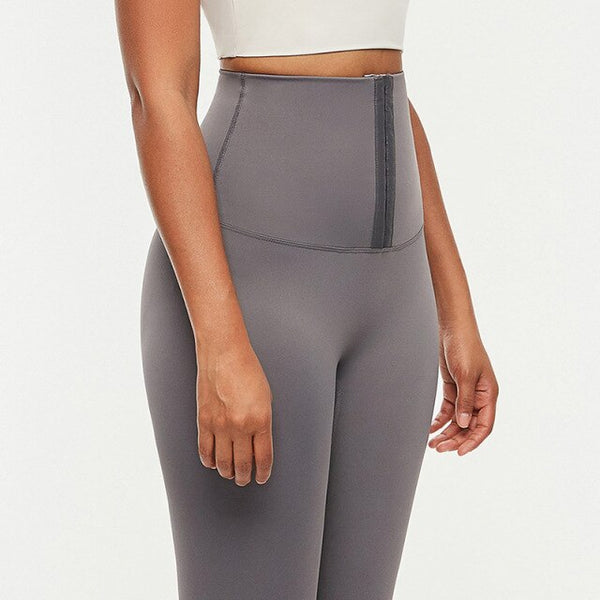 Hook Closure Metallic Yoga Pants Sport Leggings Women Naked Feel Anti Cellulite Workout Gym Athletic Leggings S-XL