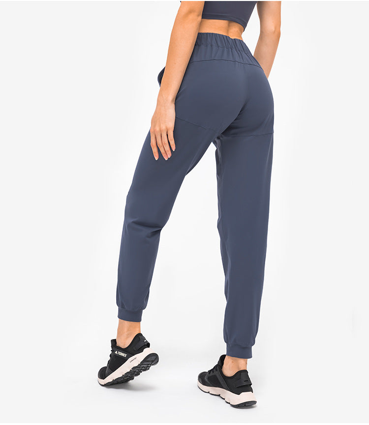 28" Naked Feel Drawstring Workout Gym Joggers Women Bare Cozy Leisure Sport Fitness Sweatpants with Pocket