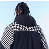 Winter Jacket Men Plaid Print Zipper Pockets Hooded Padded Coat Couple High Street Casual All-match Warm Parkas Outwear