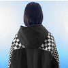 Winter Jacket Men Plaid Print Zipper Pockets Hooded Padded Coat Couple High Street Casual All-match Warm Parkas Outwear