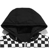 Winter Jacket Men Plaid Print Zipper Pockets Hooded Padded Coat Couple High Street Casual All-match Warm Parkas Outwear