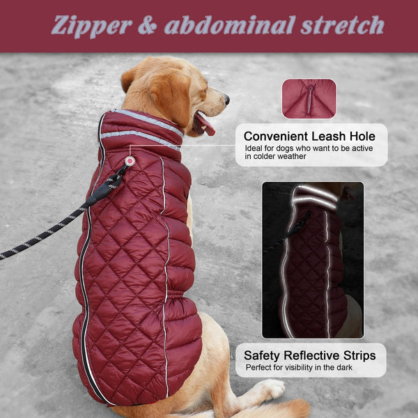 Waterproof Clothes for Large Dogs Reflective Dog Jacket Coat Warm Winter Pet Outdoor Clothing French Bulldog Costume Outfit 4XL