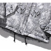 Parka Jacket Men Letter Tie Dye Print Zipper Sleeve Hooded Jackets Coat Winter Harajuku Hip Hop Warm Padded Outwear Men