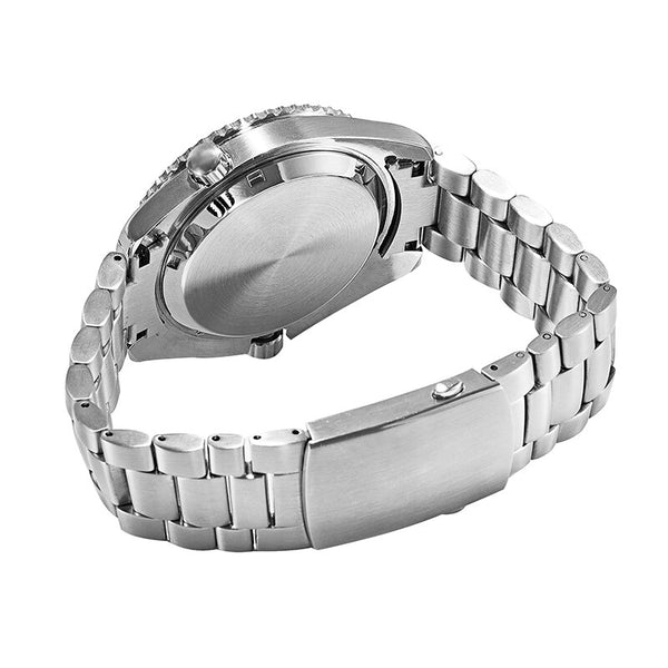 Men's 43.5mm Automatic Watch Black Sea master Ocean Homage Sapphire Crystal Ceramic Insert Solid Stainless Steel