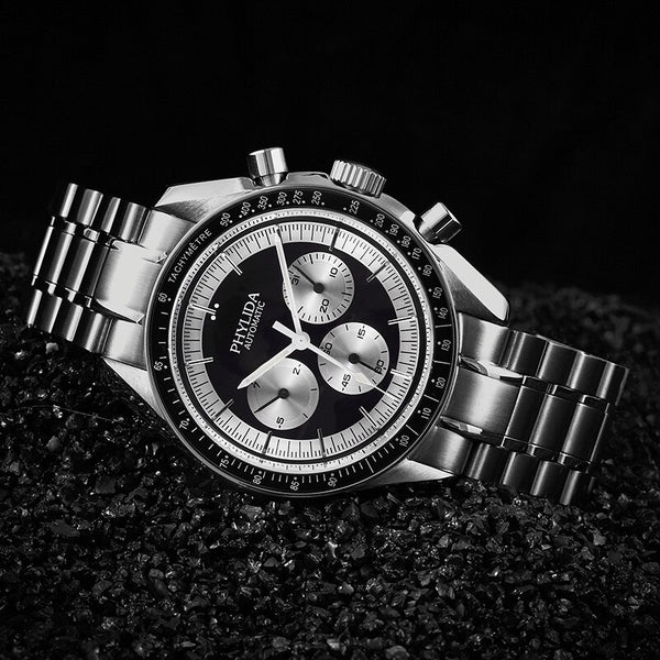 Arrival 40mm Black Panda Dial Men's Watch Automatic Movement Day/Date Speedy Homage