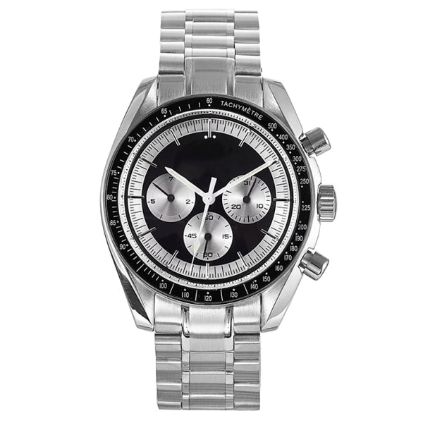 Arrival 40mm Black Panda Dial Men's Watch Automatic Movement Day/Date Speedy Homage