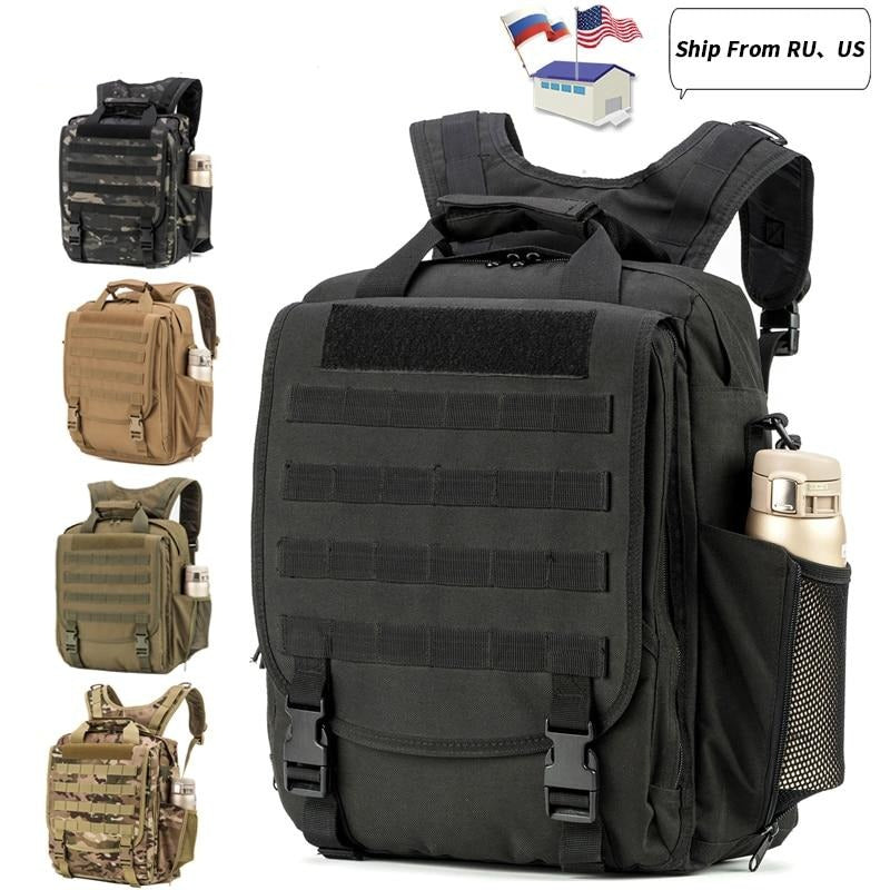 Molle Military Laptop Bag Tactical Messenger Bags Computer Backpack Fanny Belt Shouder Camping Outdoor Sports Army Bag