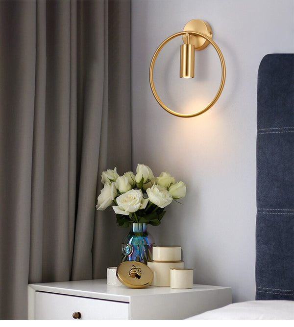 Nordic Minimalism Light luxury GU10 LED wall lamp indoor bedroom bedside living room sconces loft aisle lighting fixture