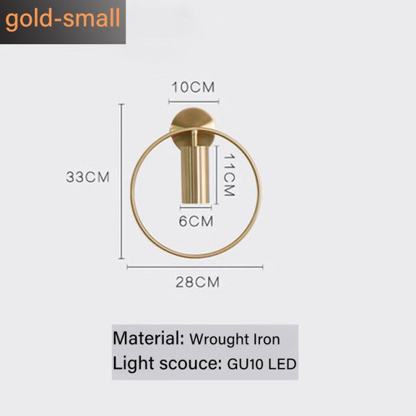 Nordic Minimalism Light luxury GU10 LED wall lamp indoor bedroom bedside living room sconces loft aisle lighting fixture