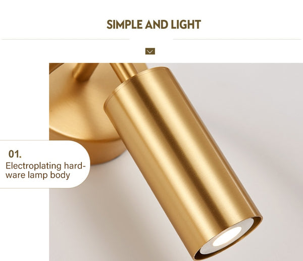 Nordic Simplicity LED wall lamp GU10 indoor bedroom bedside living room wall sconce Light extravagance Creativity light fixture