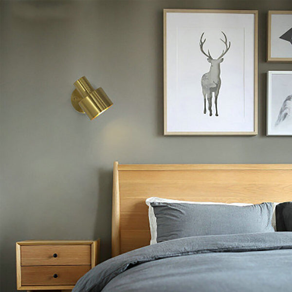 Northern Europe modern Simplicity LED wall lamp bedroom bathroom mirror all bronze wall lamp living room bedside decoration lamp