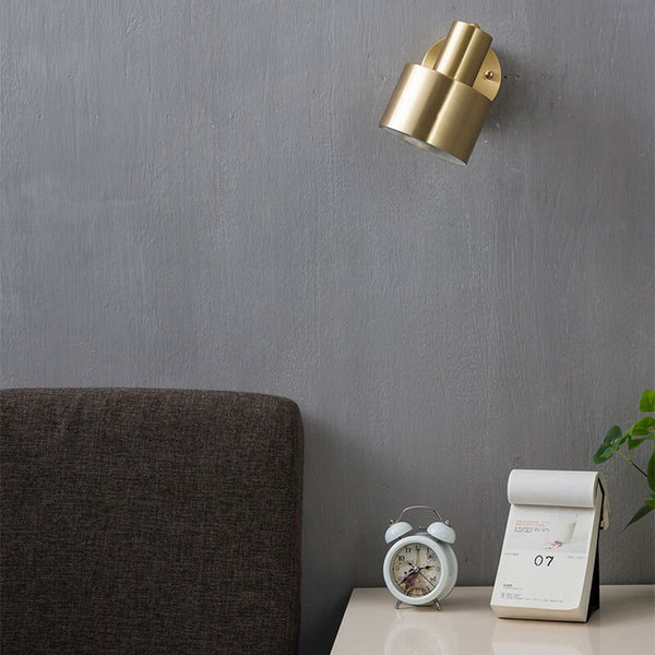 Northern Europe modern Simplicity LED wall lamp bedroom bathroom mirror all bronze wall lamp living room bedside decoration lamp