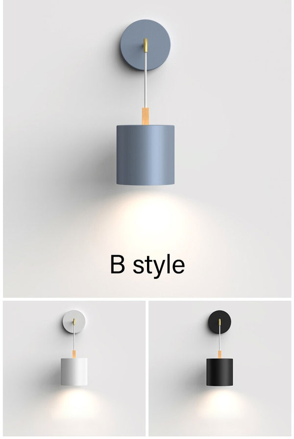 Nordic modern E27 LED wall lamp Creative simplicity sconces light indoor home kitchen bedside bedroom living room decoration