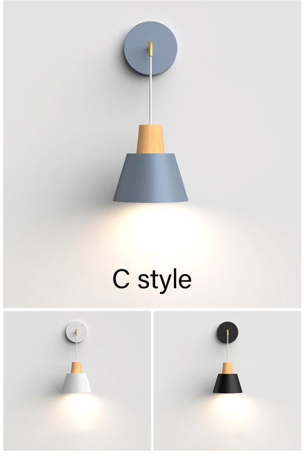 Nordic modern E27 LED wall lamp Creative simplicity sconces light indoor home kitchen bedside bedroom living room decoration