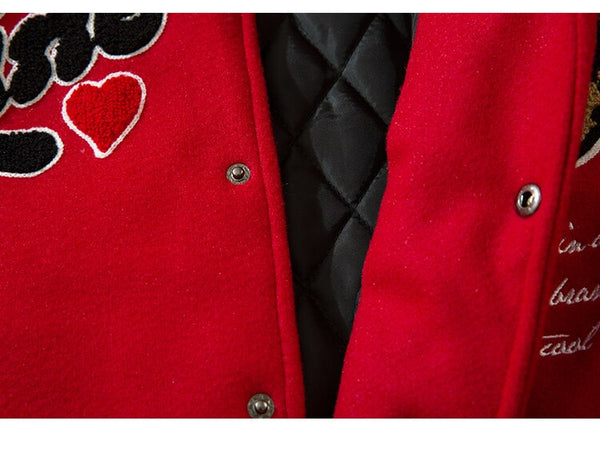 Jacket Men Furry Letter Star Leather Oversized Bomber Coats Couple All-match College Style High Street Baseball Outwear