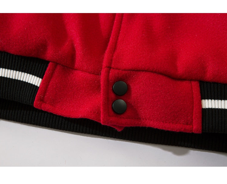 Jacket Men Furry Letter Star Leather Oversized Bomber Coats Couple All-match College Style High Street Baseball Outwear
