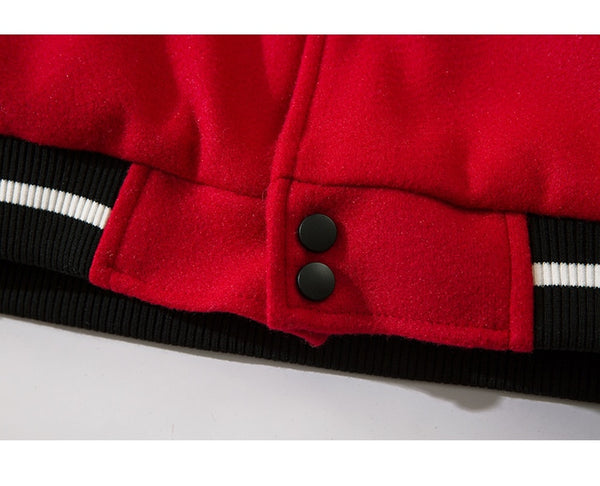 Jacket Men Furry Letter Star Leather Oversized Bomber Coats Couple All-match College Style High Street Baseball Outwear