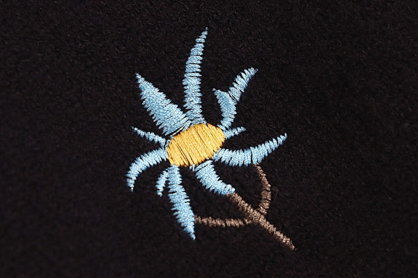 Spring Autumn Classic Black Casual Knitting Cardigan Floral Embroidered Cardigan O-Neck Puff Sleeve Slim Outerwears