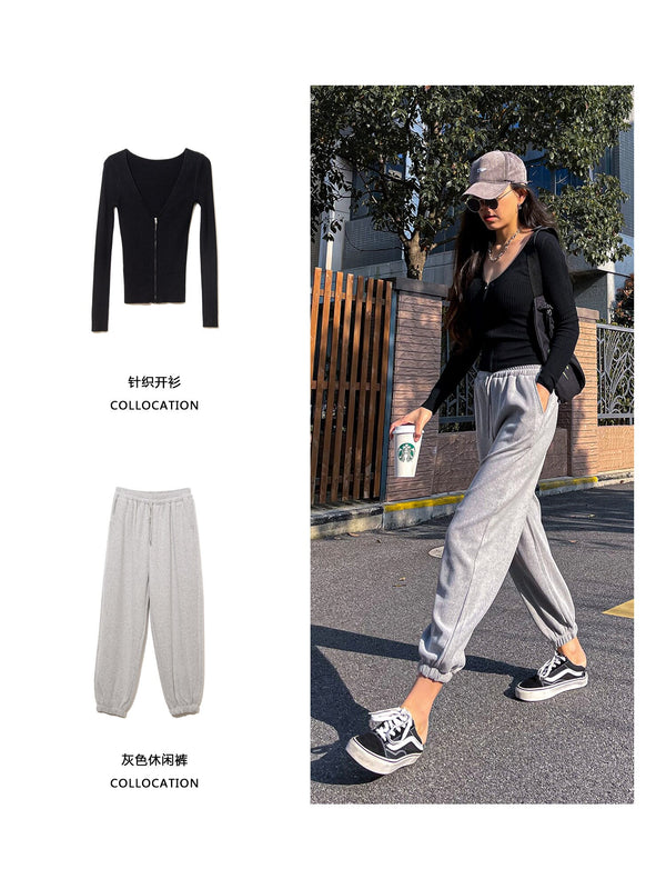 High Quality Super Soft Cardigan Women Knit Jacket Zippers Short Coat Sweater Fashion Women Slim Sun Protection Knitwear