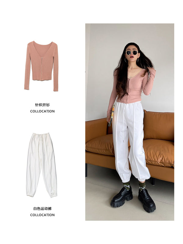 High Quality Super Soft Cardigan Women Knit Jacket Zippers Short Coat Sweater Fashion Women Slim Sun Protection Knitwear