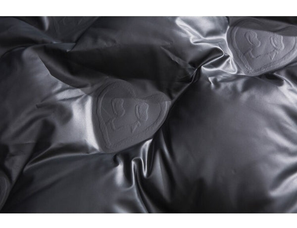 Winter Jacket Men Heart Embossing Solid Color Zipper Black Parkas Baggy Simple Fashion Cool Warm Cozy Padded Streetwear