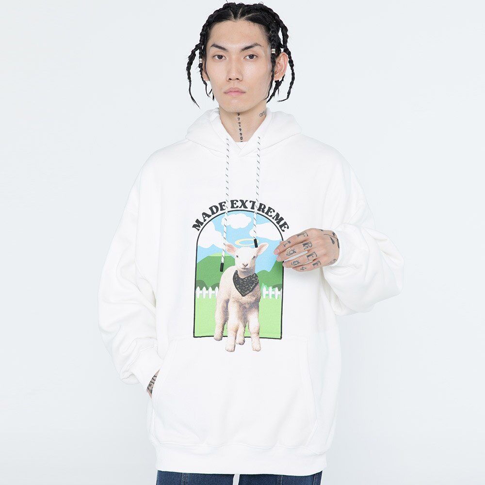 Hoodie Men Cute Funny Animal Letter Print Fleece Pullover Couple College Style Baggy Fashion Harajuku Streetwear Autumn