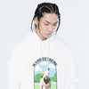 Hoodie Men Cute Funny Animal Letter Print Fleece Pullover Couple College Style Baggy Fashion Harajuku Streetwear Autumn