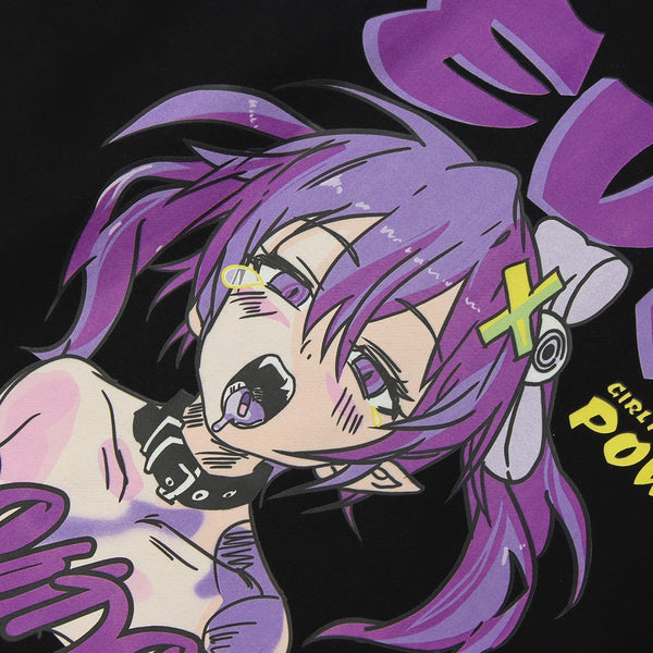 Hoodie Men Cartoon Gothic Girl Comics Anime Printed Sweatshirt Japanese High Street Harajuku Pullover Couple Streetwear