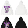 Hoodie Men Cartoon Gothic Girl Comics Anime Printed Sweatshirt Japanese High Street Harajuku Pullover Couple Streetwear