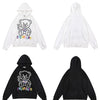 Hoodie Men Colorful Letter Embroidery Cute Bear Hooded Pullover Men Harajuku College Style Sweatshirt Couple Streetwear