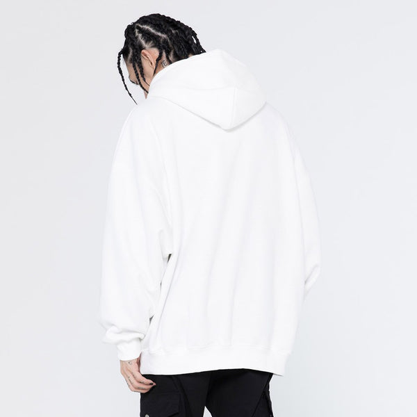 Hoodies Men Scary Skeleton Bone Print Plus Velvet Pullover Couple Oversize Gothic Diablo Style Punk Harajuku Streetwear