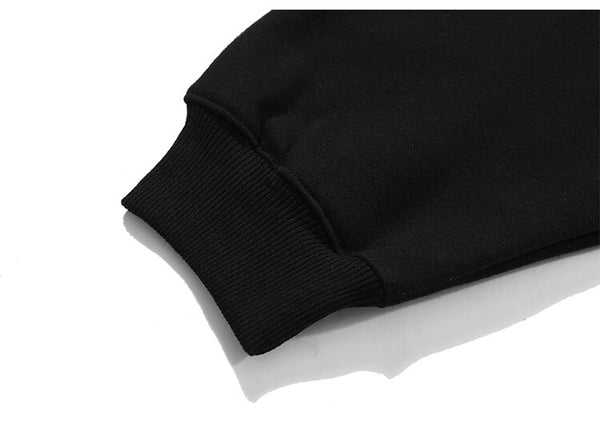 Hoodies Men Scary Skeleton Bone Print Plus Velvet Pullover Couple Oversize Gothic Diablo Style Punk Harajuku Streetwear