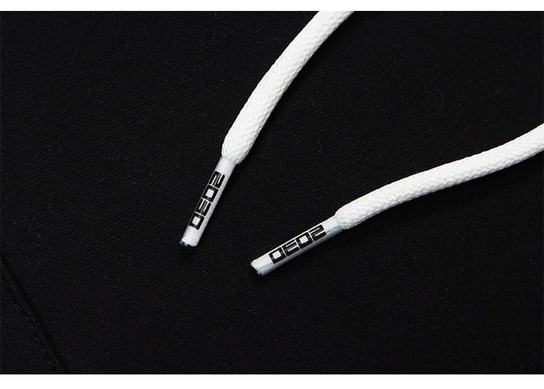 Hoodie Men Graffiti Letter Illustration Fleece Pullovers High Street All-match Casual Tops Baggy Cozy Unisex Streetwear