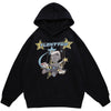 Hoodie Men Cartoon Comics Repairman Star-shaped Print Pullovers Couple Harajuku Fashion Varsity Casual Loose Streetwear