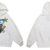 Hoodie Men Cartoon Comics Repairman Star-shaped Print Pullovers Couple Harajuku Fashion Varsity Casual Loose Streetwear