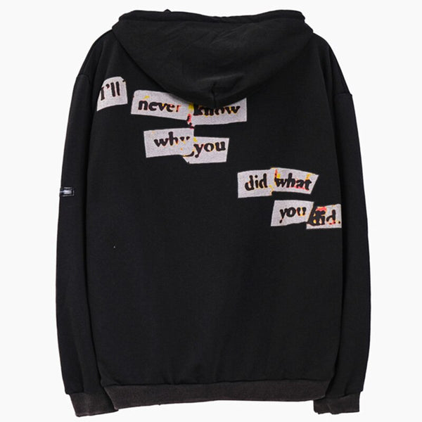Hoodie Men Cartoon Comics Graffiti Letter Print Pullover Couple Hipster Punk Harajuku High Street Loose Tops Streetwear