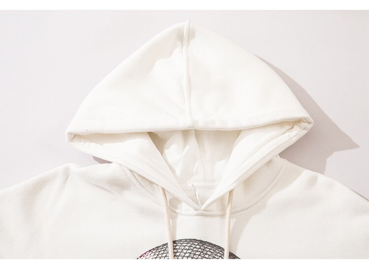 Hoodie Men Abstract Graphics Printed Fleece Pullovers Sweatshirt Couple Hipster Cool High Street Hooded Tops Streetwear